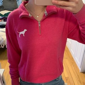 Pink quarter zip